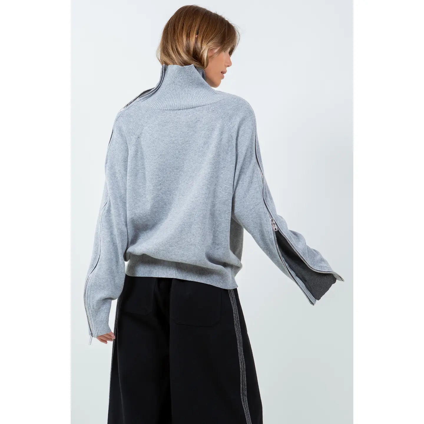 Multi-Way Zipper Sweater