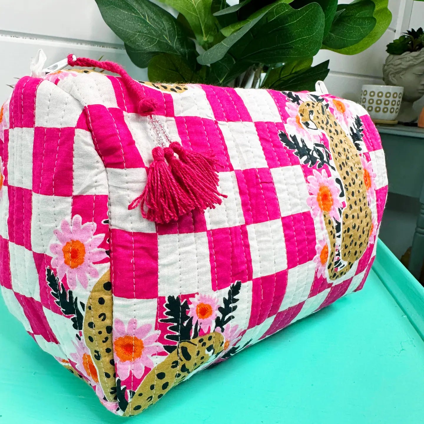 Quilted Makeup Bag