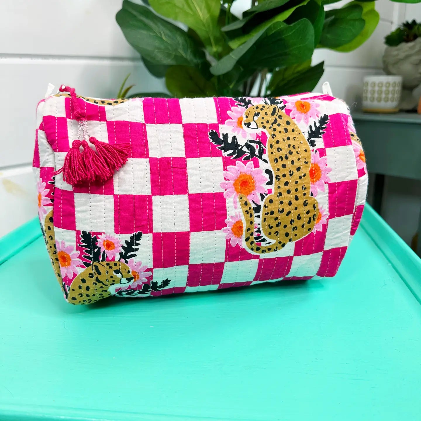 Quilted Makeup Bag