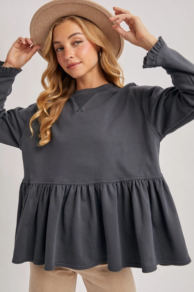 Peplum Oversized Sweatshirt