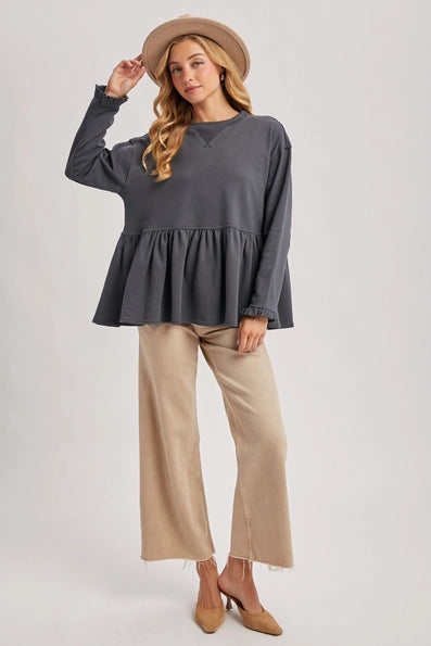 Peplum Oversized Sweatshirt