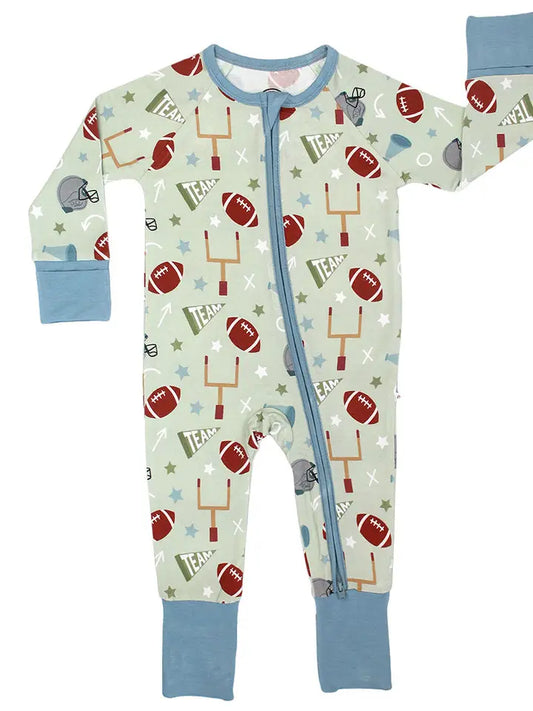 Green Football Onesie